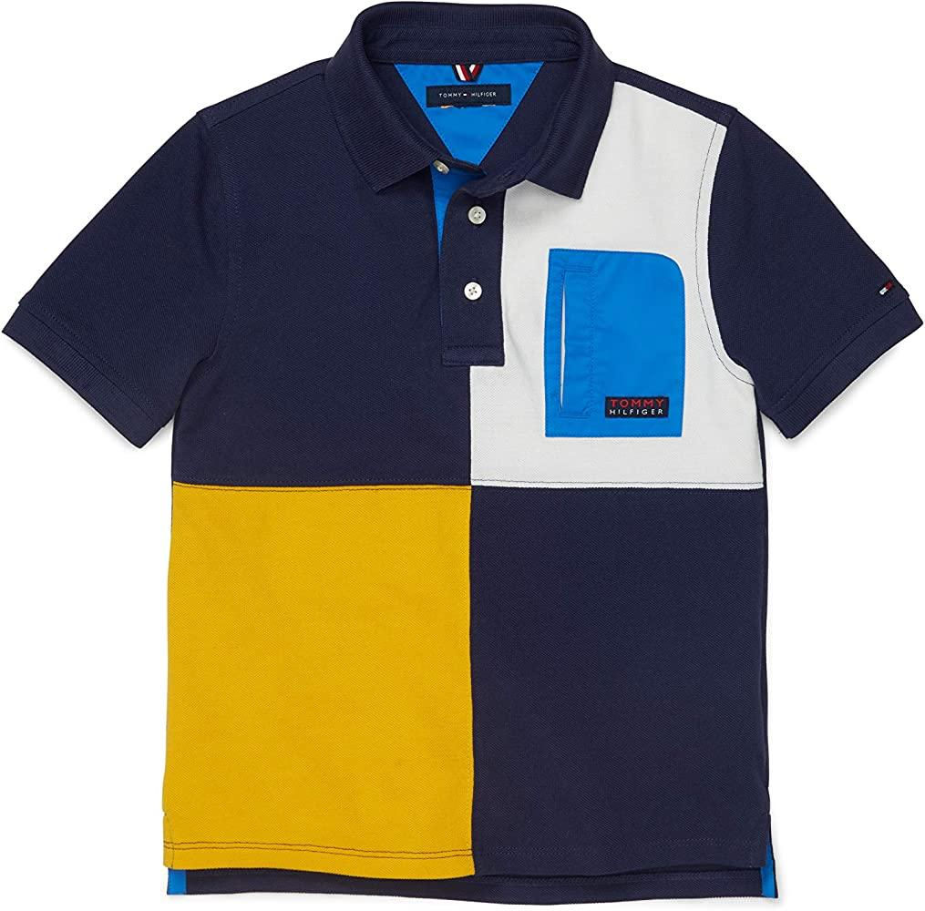 Tommy Hilfiger Boys Adaptive Polo Shirt with Magnetic Buttons (MEDIUM)