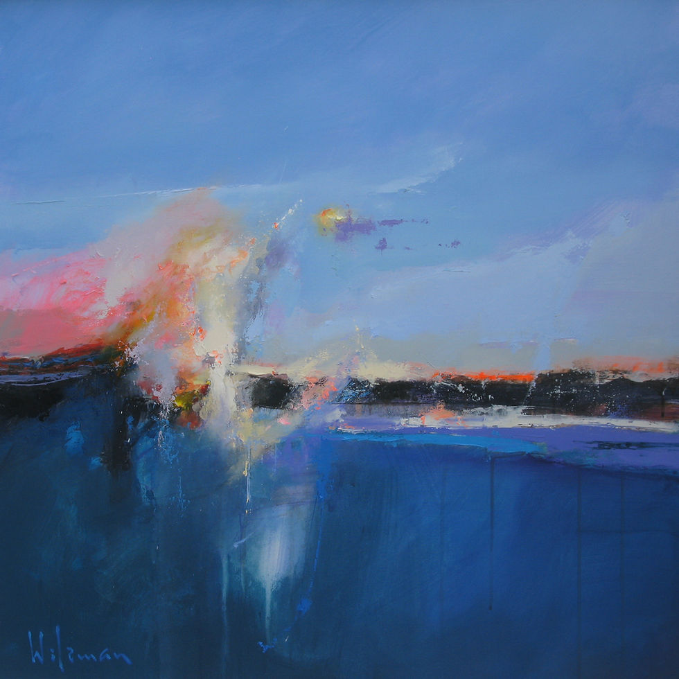 Peter Wileman, Breaking Wave, Abstract Seascape Painting, Contemporary British Artists
