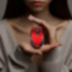 Girl holding an Adesso iMouse V20