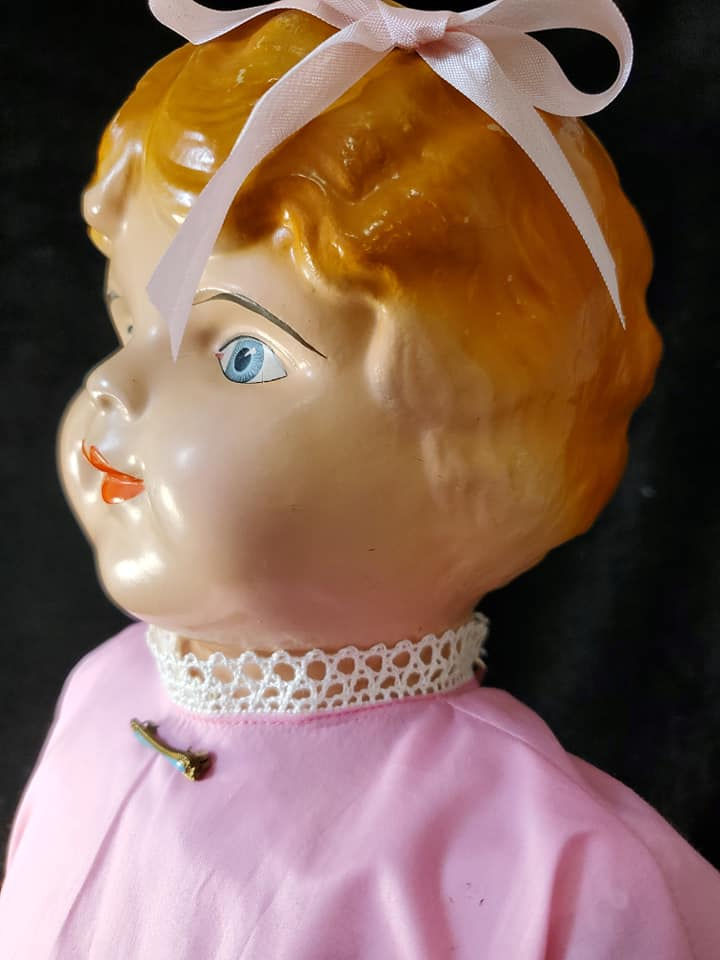 Thumbnail: 24" Am. Doll Co. Composition Doll. Excelsior Stuffing Beautiful Condition