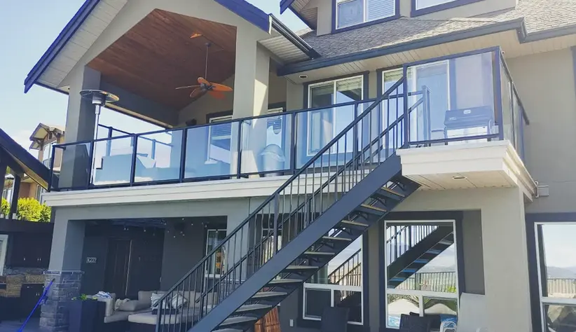 5mm Glass and  Aluminum Picket Railing