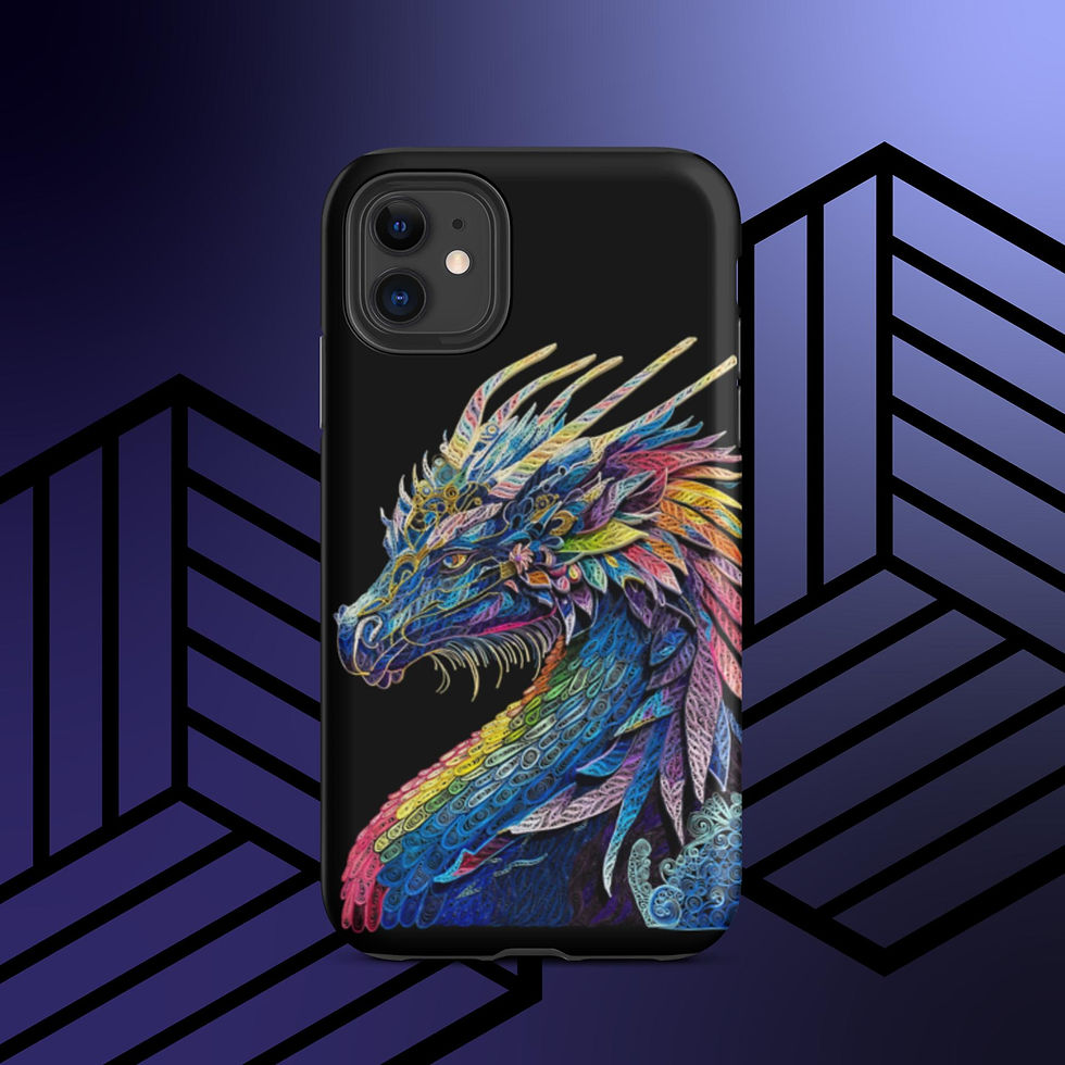 Thumbnail: Semi-3D Rainbow Dragon Tough Case for iPhone®