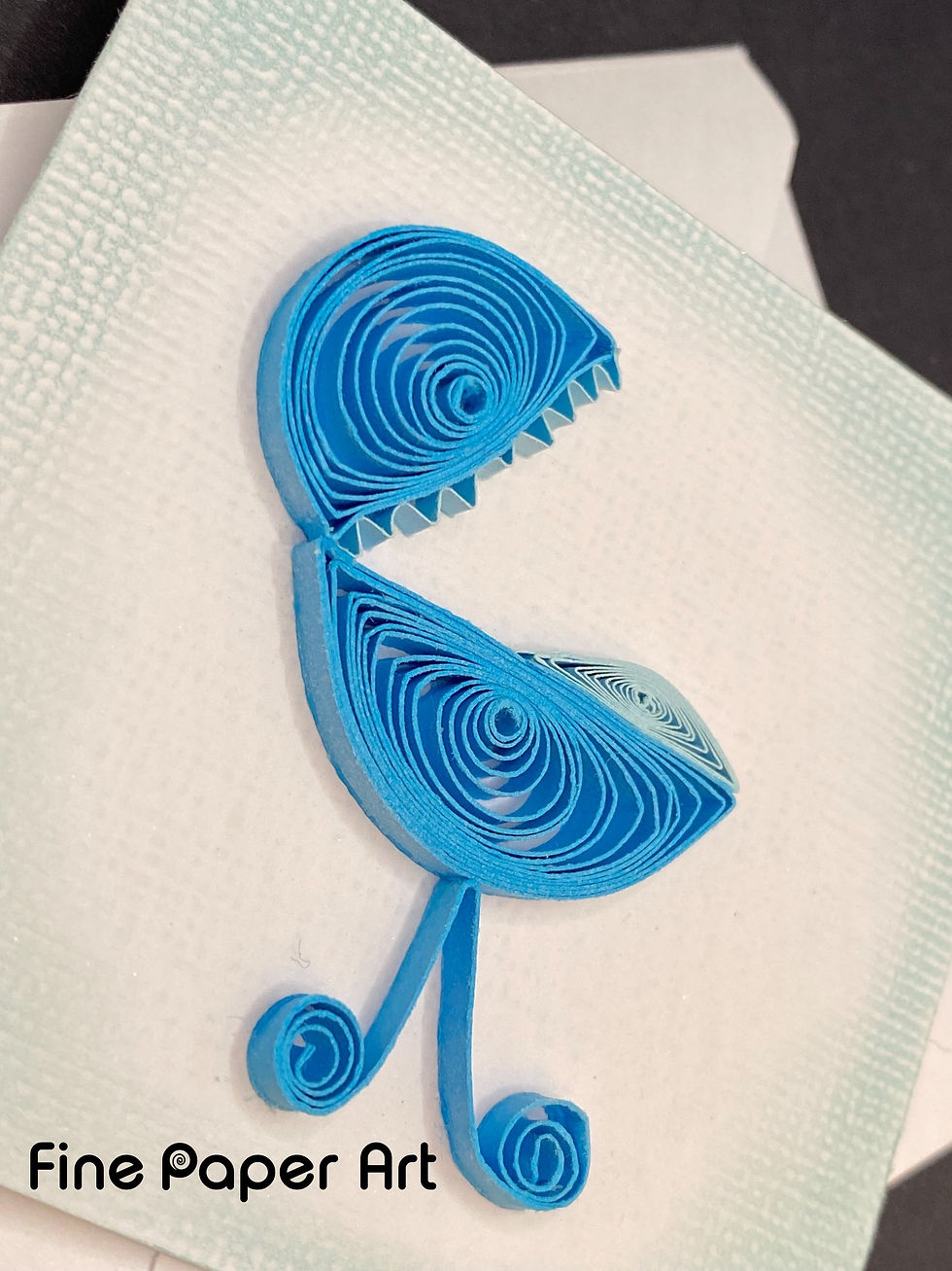 Thumbnail: Quilled New Baby Boy Small Art Card