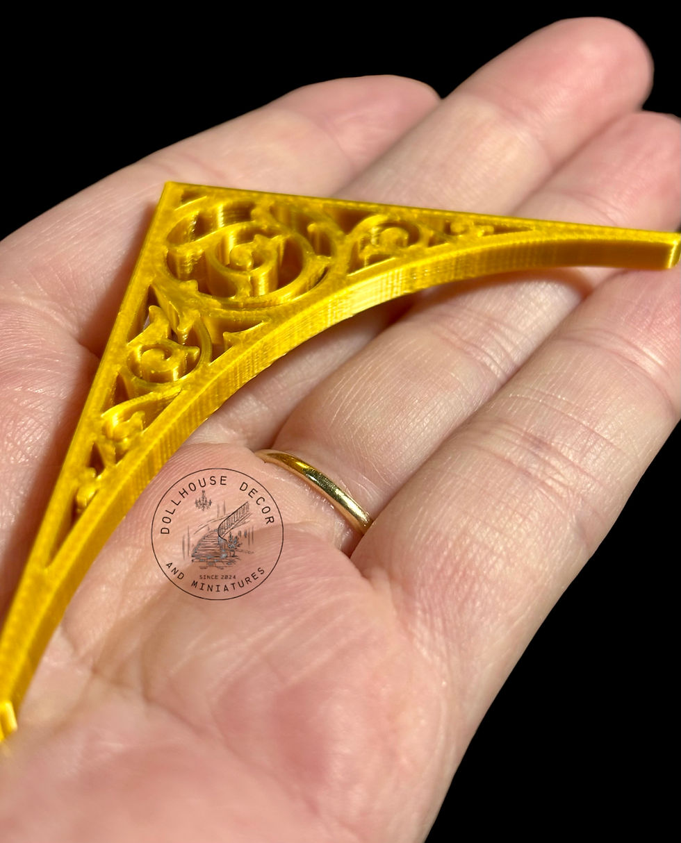 Thumbnail: French Scrollwork Bracket Pair in Gold Silk