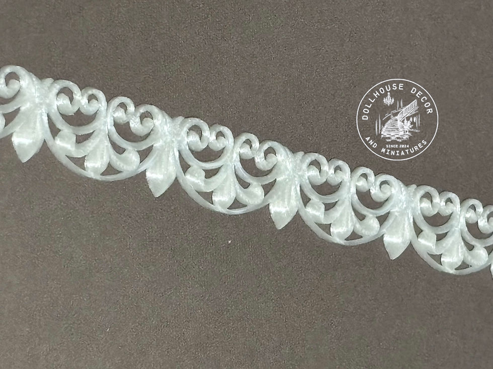 Thumbnail: Ornate dollhouse lace border trim with seamless joins