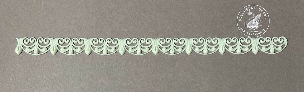 Thumbnail: Ornate dollhouse lace border trim with seamless joins