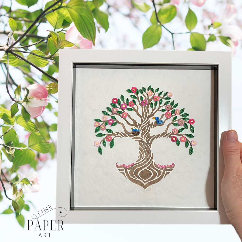 Thumbnail: Quilled Tree of Life - 8” x 8” frame