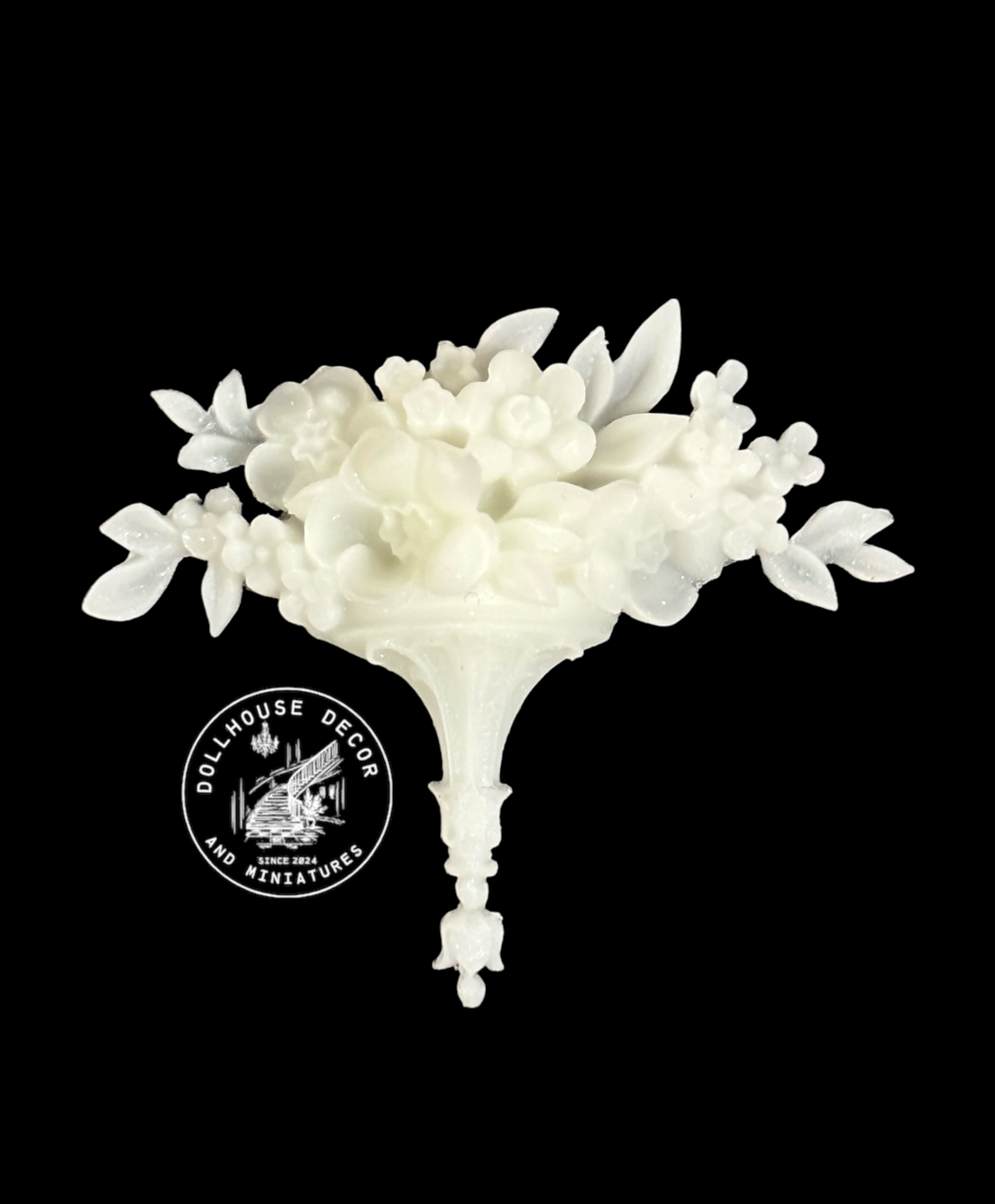 Resin cast bunch of delicate flowers for a dollhouse