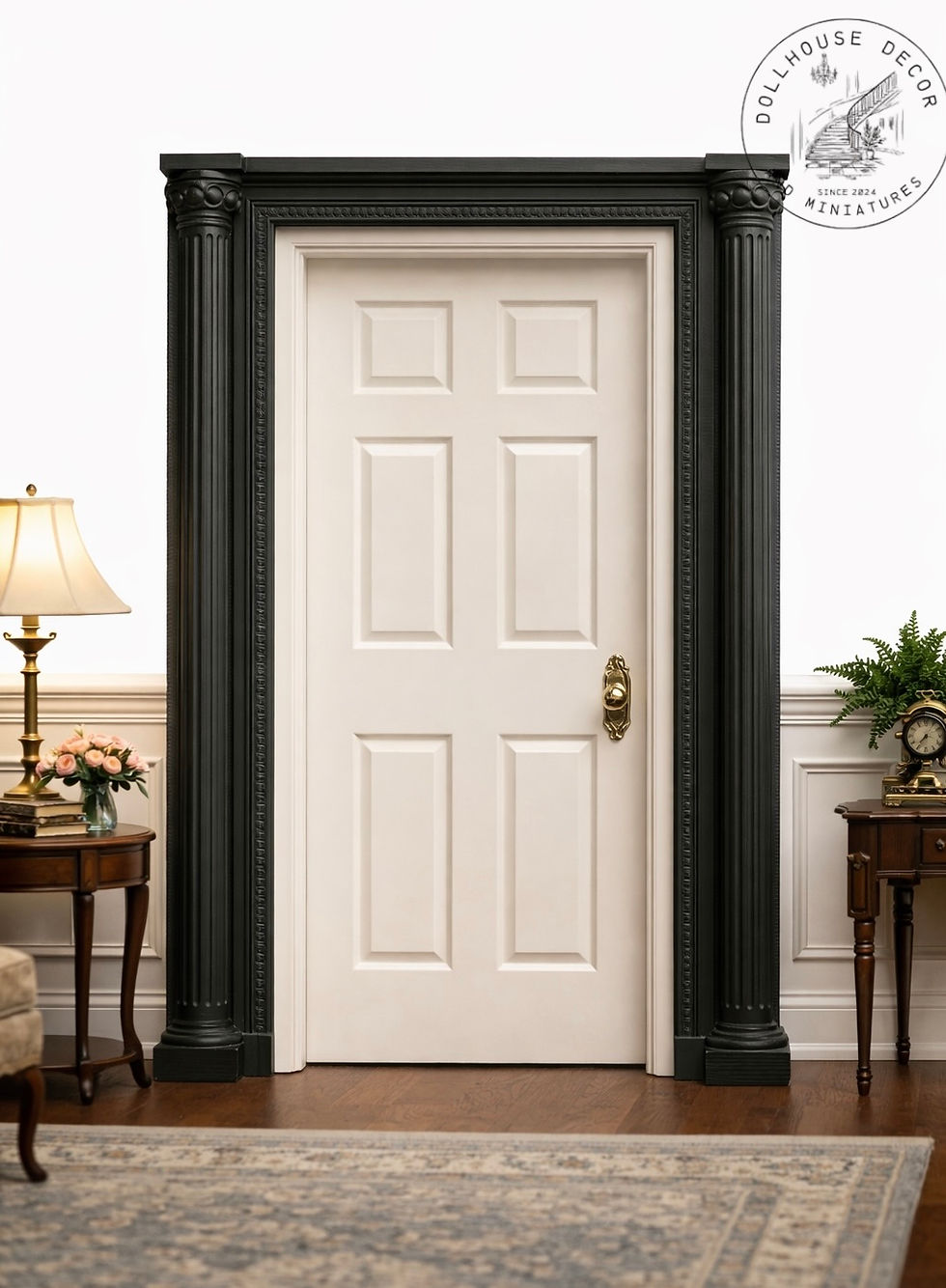 Thumbnail: blank 1:12 dollhouse pilaster column ready for painting fluted architectural detail