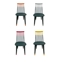 Set of colourful, fun kitchen chairs!