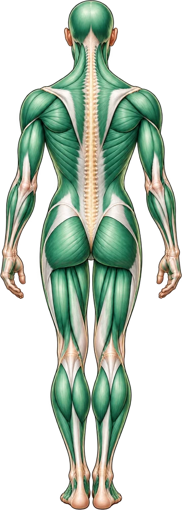 Ilustración anatómica artística del cuerpo humano