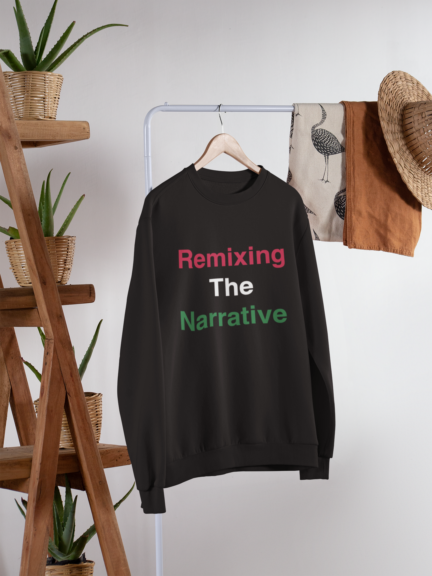 "Remixing the Narrative" Unisex Cotton Crewneck Long Sleeve