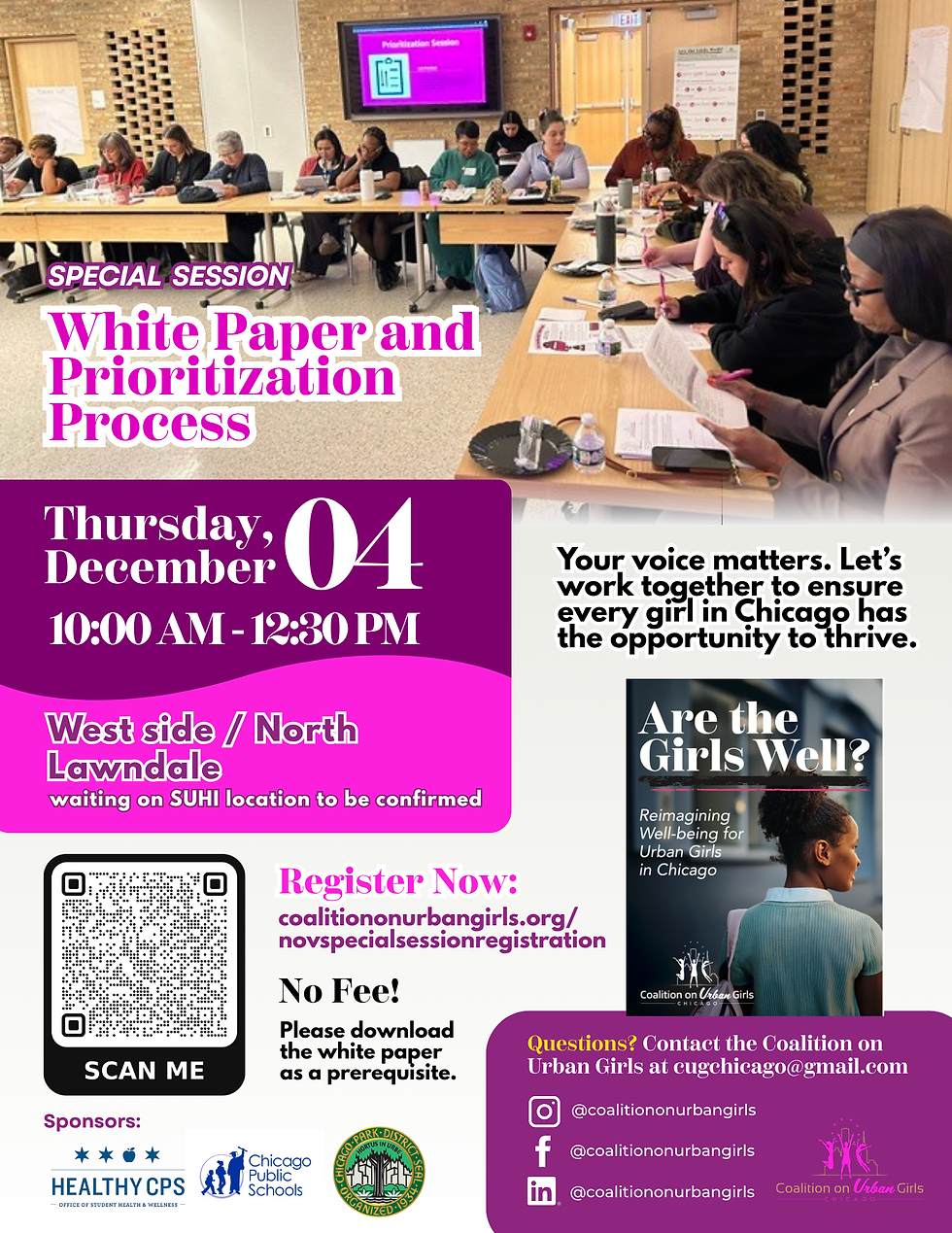 Special Session: White Paper and Prioritization Process