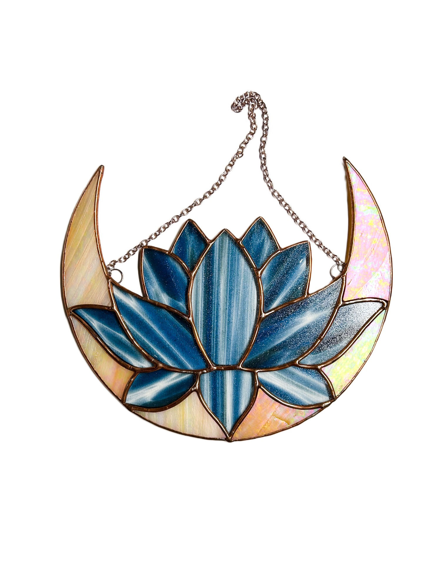 Lotus Moon Stained Glass Suncatcher