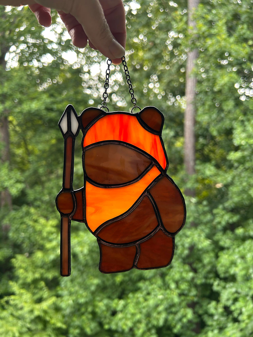 Thumbnail: Ewok Stained Glass Suncatcher