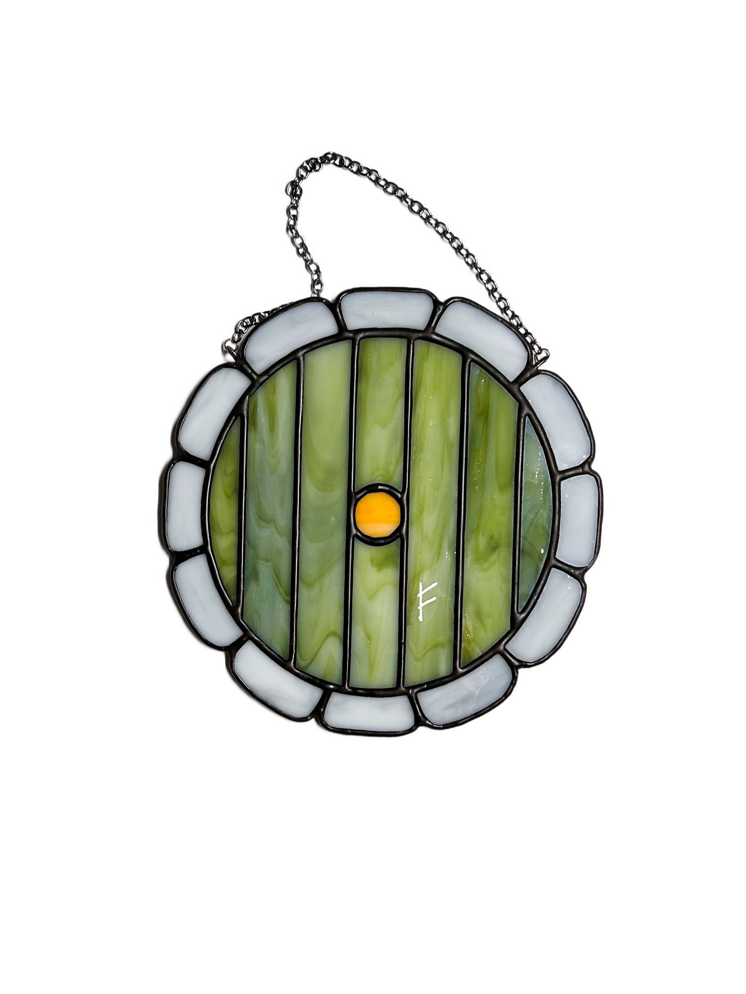 Stone Hobbit Door Stained Glass Suncatcher