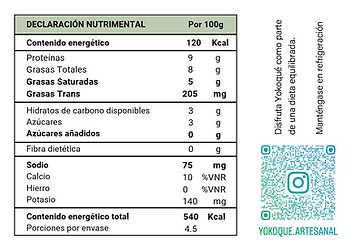 Tabla nutrimental de Yokoqué