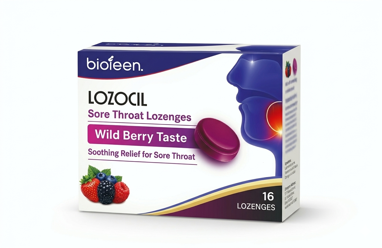 LOZOCIL Wildberry Sore Throat Lozenges