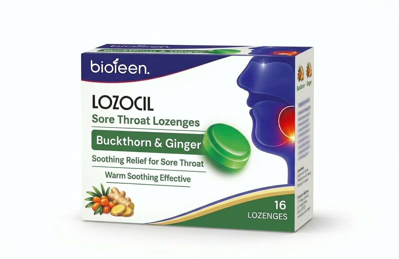 LOZOCIL Buckthorn & Ginger Sore Throat Lozenges