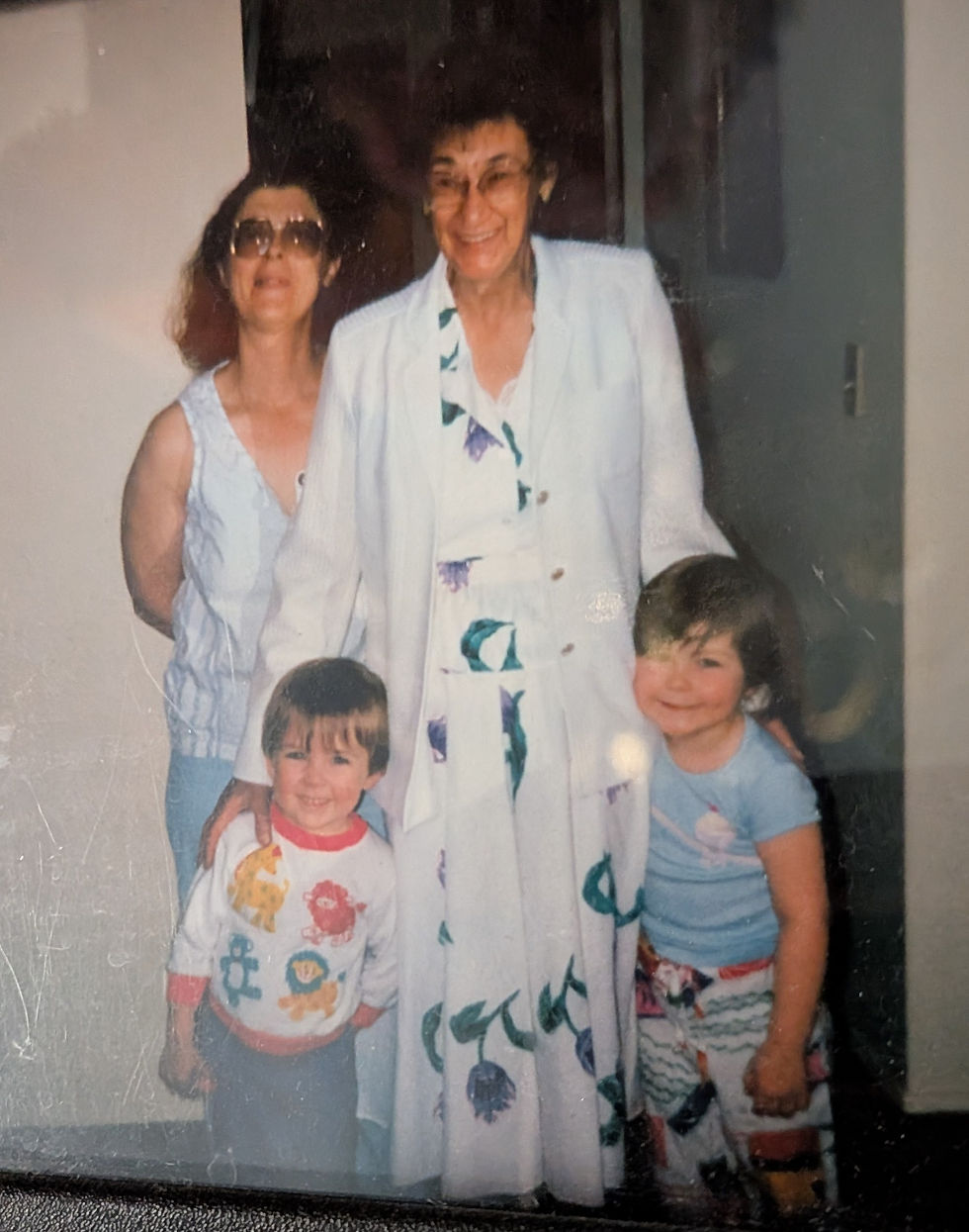 My family, Rita and my grandma, myself and my sister.