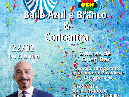 Baile de carnaval Azul e Branco