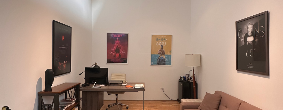 Far shot of a bare room at XYZ Films without panels