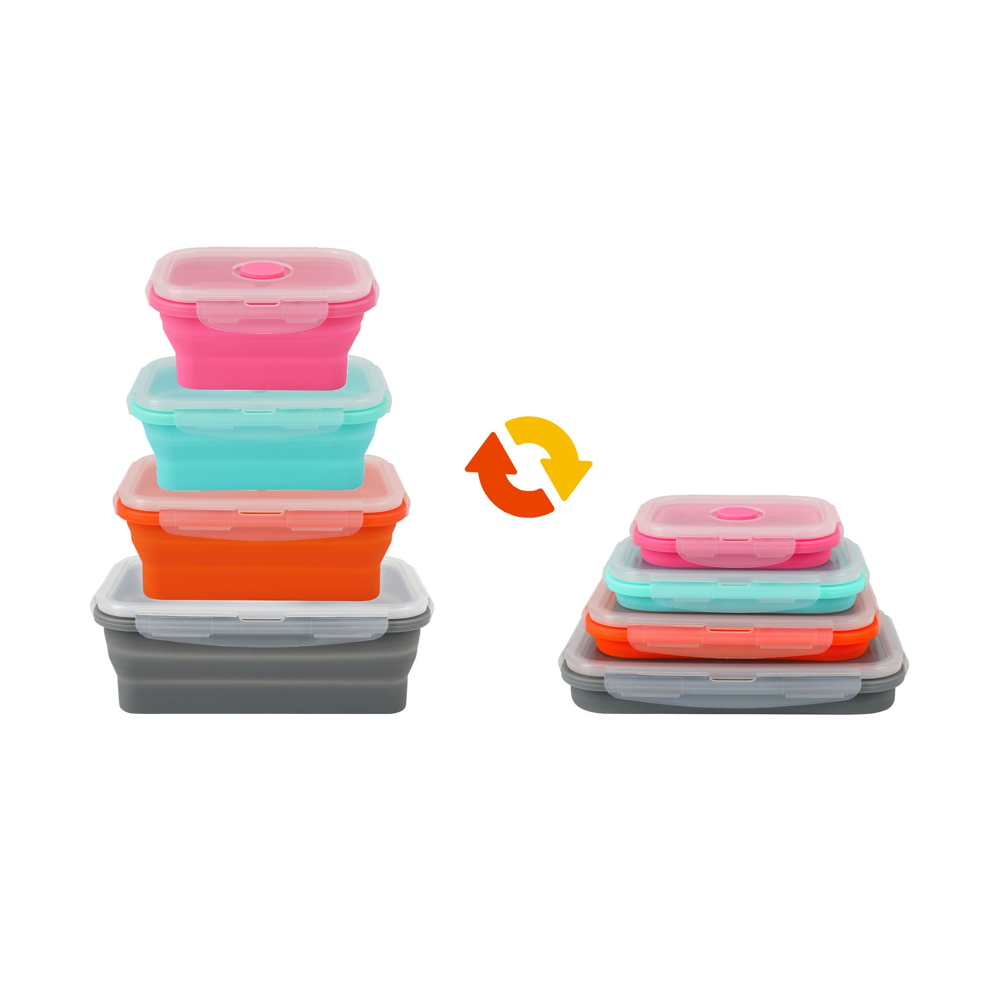 Set of 4 Collapsible Silicone Storage Container