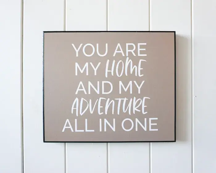 Wall Quote - My Home and Adventure - 30x25x1.8