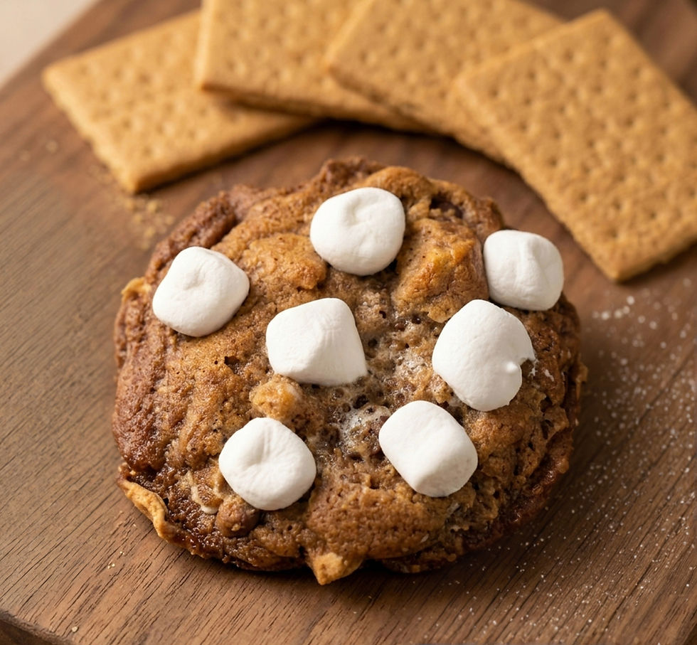 Marshmallow cookie with graham crackers