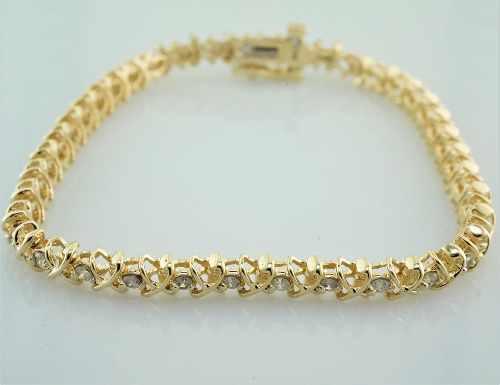 Thumbnail: 14k diamond tennis bracelet
