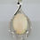 Thumbnail: 14k Ethiopian opal and diamond pendant