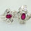 Thumbnail: 18k ruby and diamond earrings