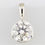 Thumbnail: 14k igi certified lab grown diamond solitaire pendant