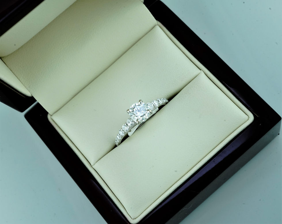 Thumbnail: 18k diamond engagement ring