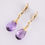 Thumbnail: 10k amethyst dangle earrings