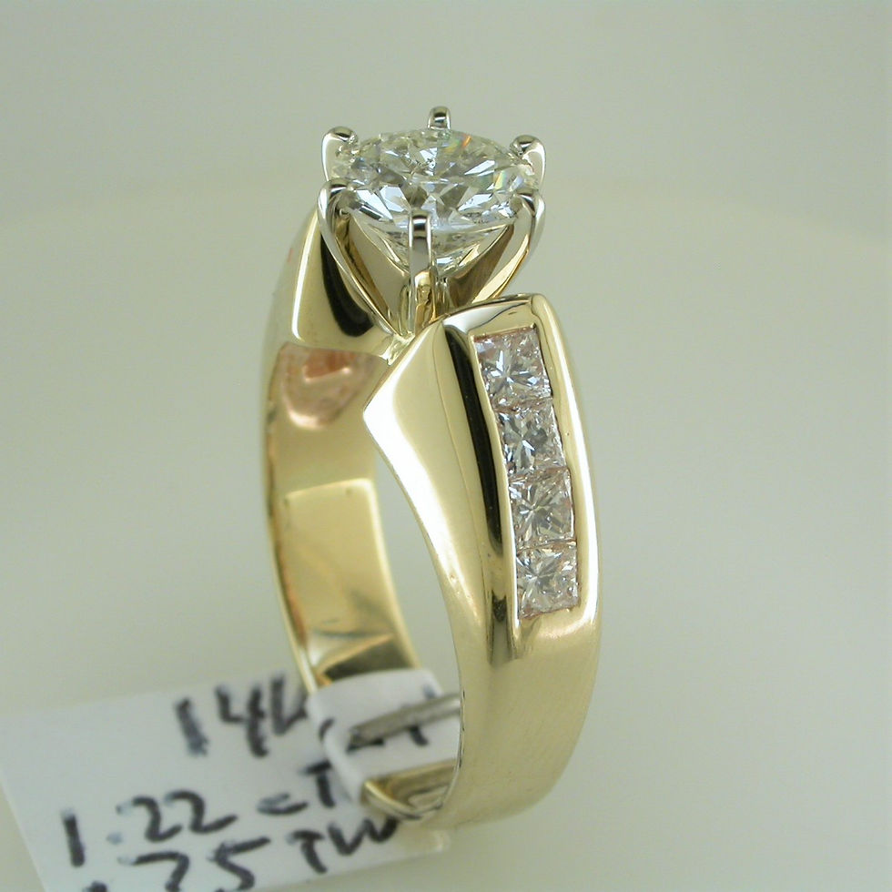 Thumbnail: 14k natural diamond engagement ring