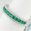 Thumbnail: 18k natural emerald and diamond anniversary band