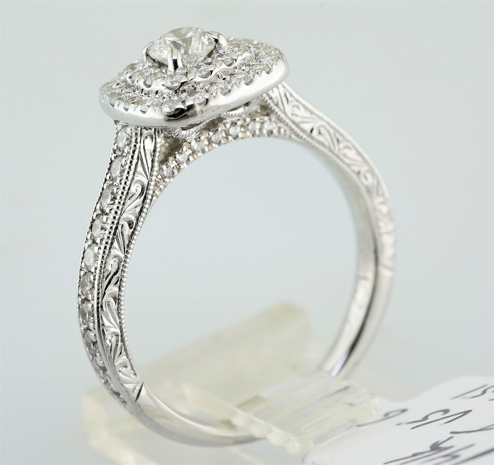 Thumbnail: 14k natural diamond engagement ring by Neil Lane