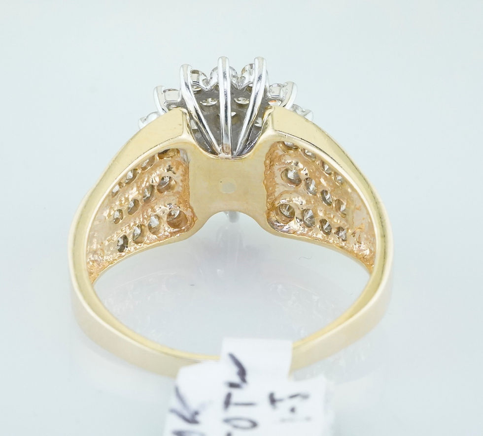 Thumbnail: 10k natural diamond cluster ring