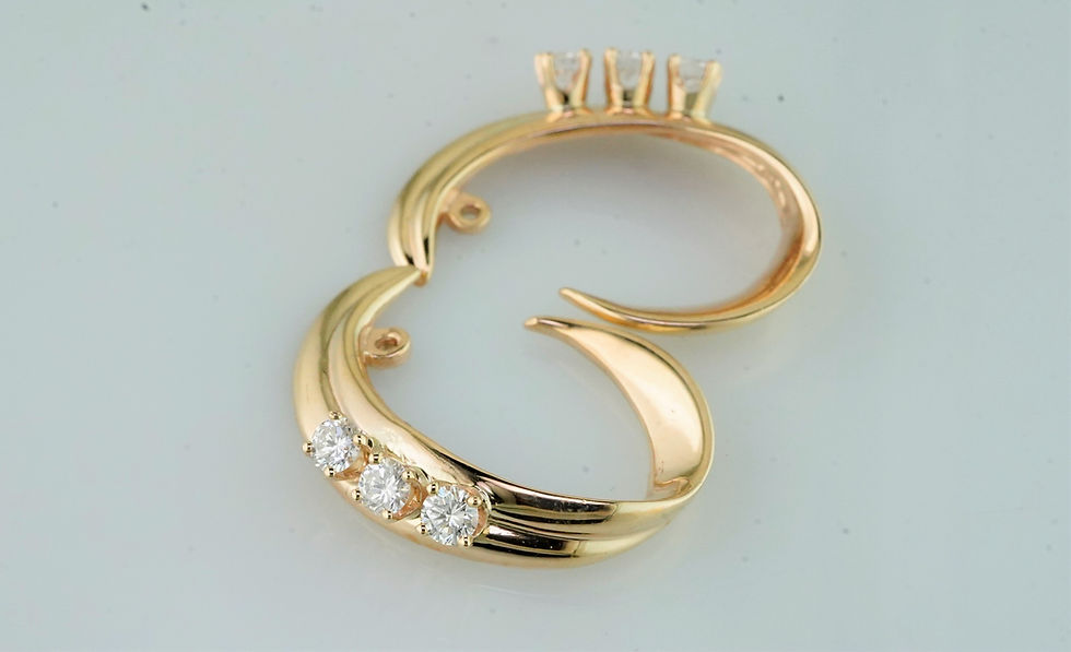 Thumbnail: 14k diamond earring jackets