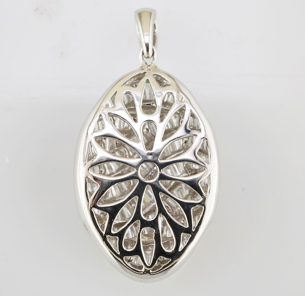 Thumbnail: 18k natural diamond pendant