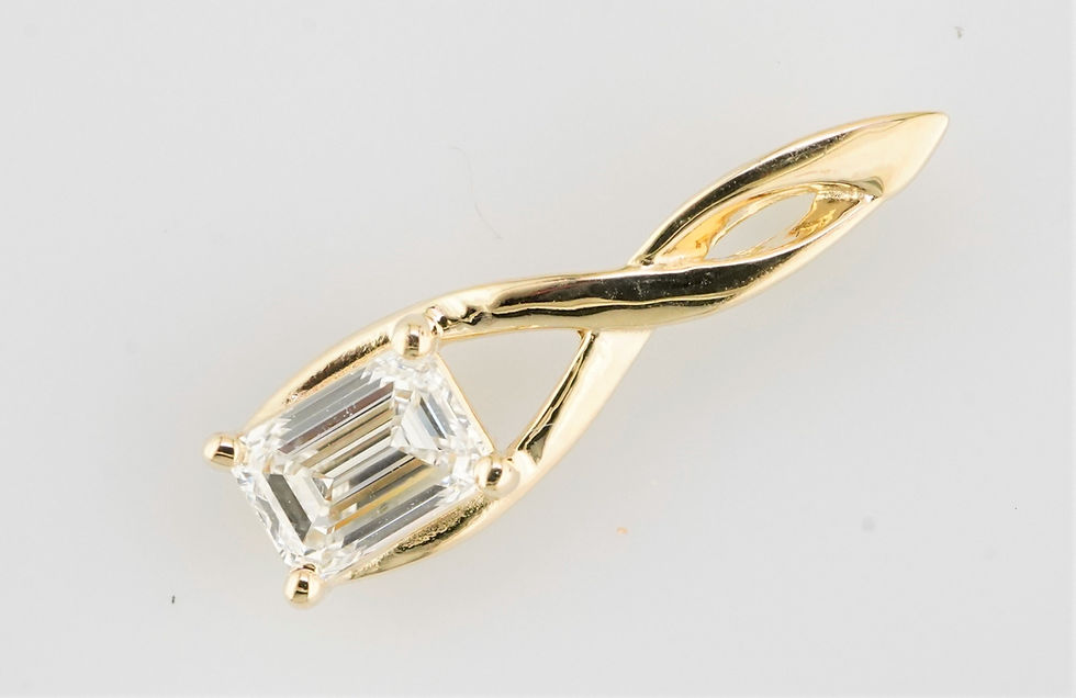 Thumbnail: 14k G.I.A. Certified Natural Diamond Solitaire Pendant