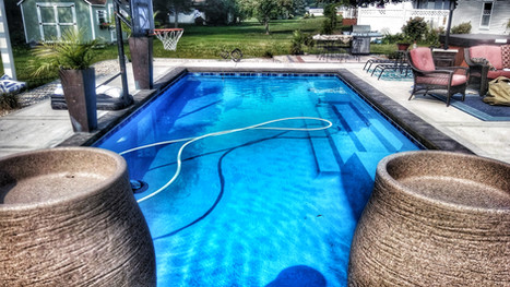 San Juan Pool Grand Manhattan Fiberglass Pool in East Green Bay WI