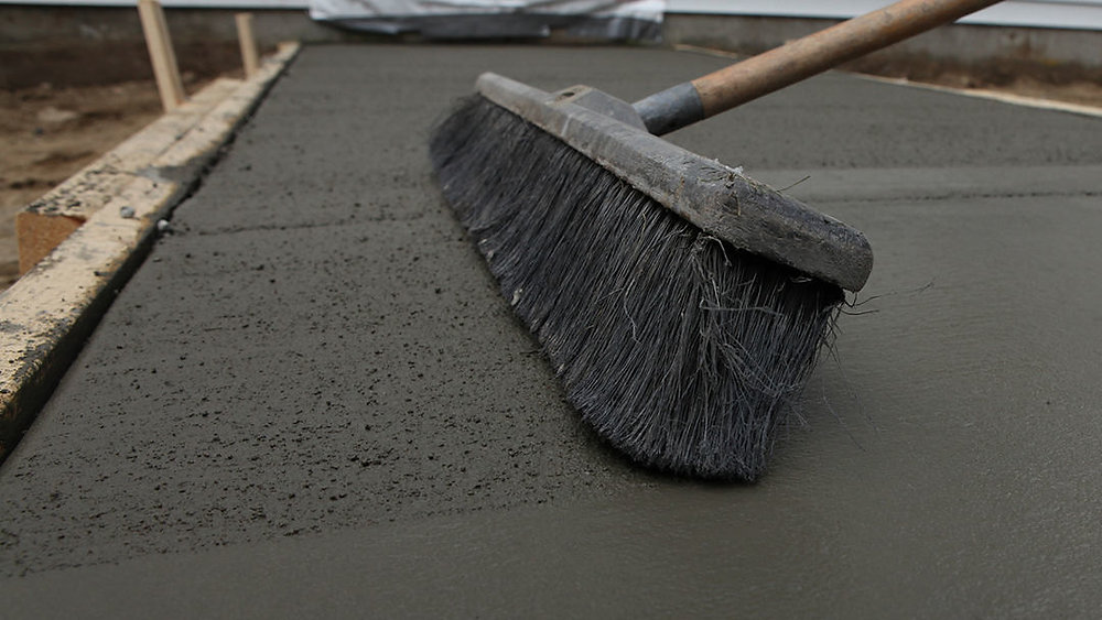 What is Broom Finished or Brushed Concrete?