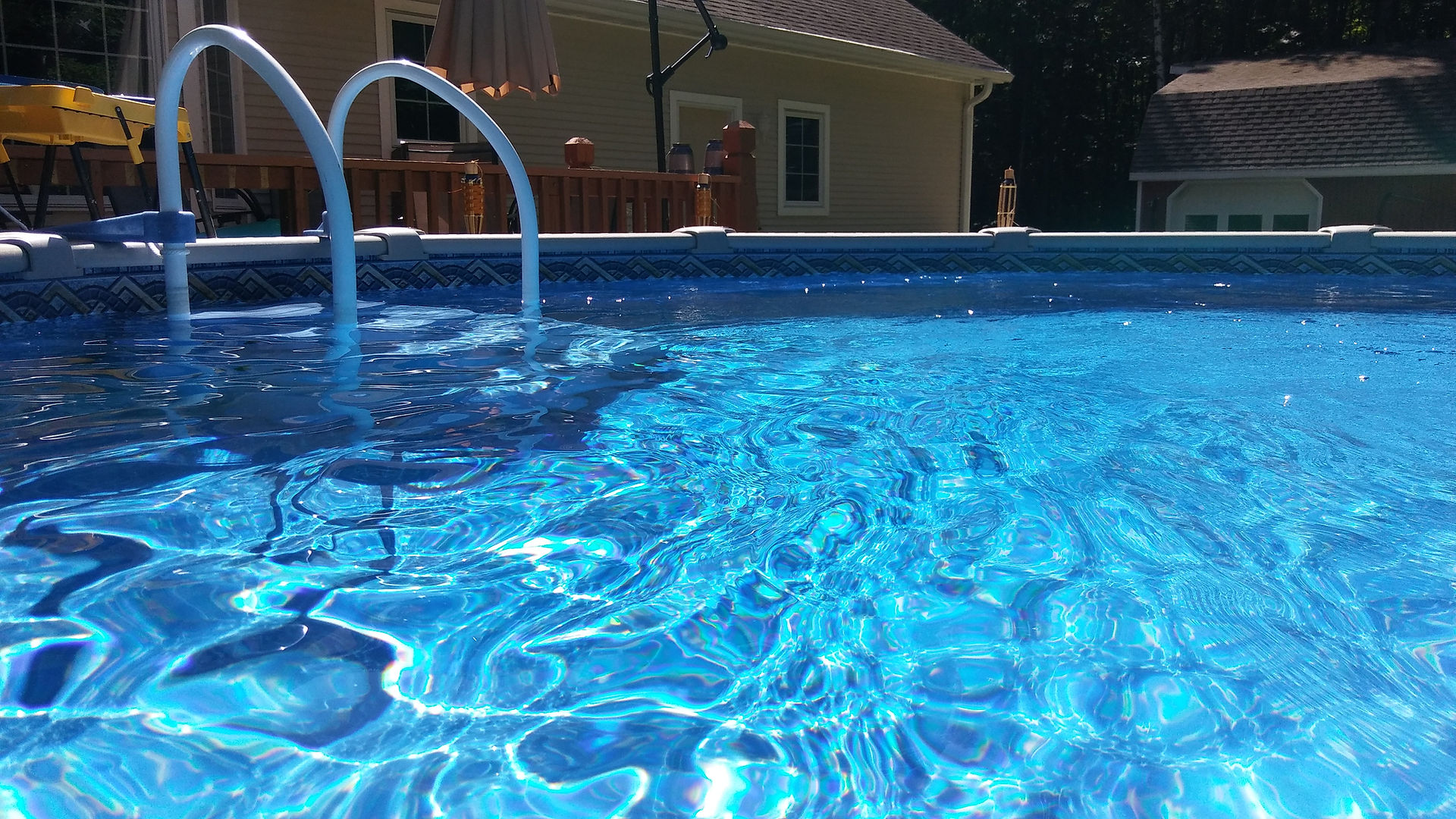 This is the Evolution Above Ground Pool from Pool Pros, in Sturgeon Bay WI.