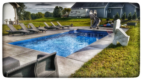 Leisure Pools Pinnacle Fiberglass Pool in De Pere WI by Pool Pros