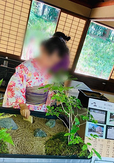 後楽園で庭師が枯山水のイベント