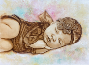 commission a portrait of a baby in oils
