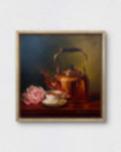 Copper & Bloom | Original Still Life Oil Painting