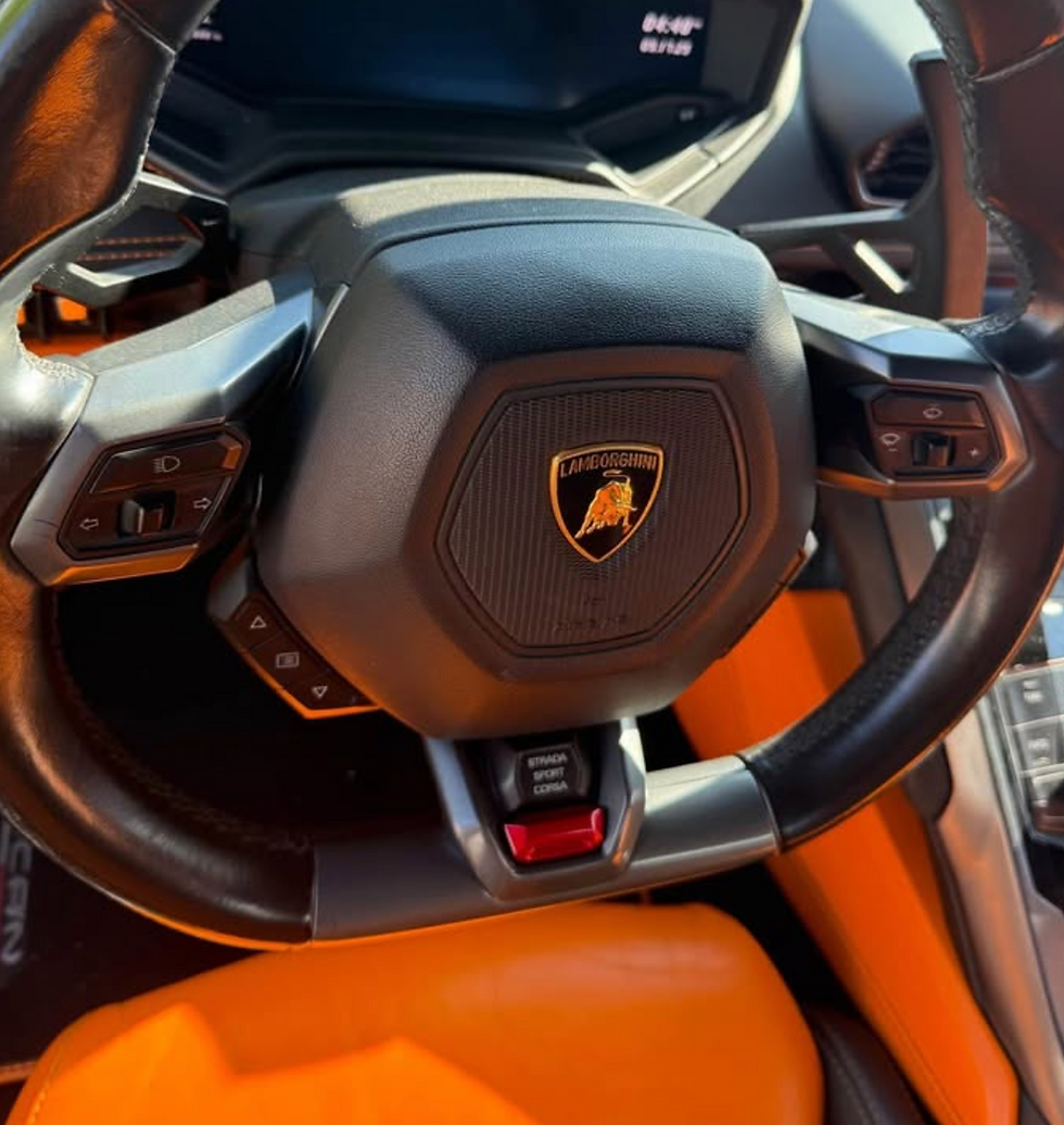 Exotic vehicle steering wheel image